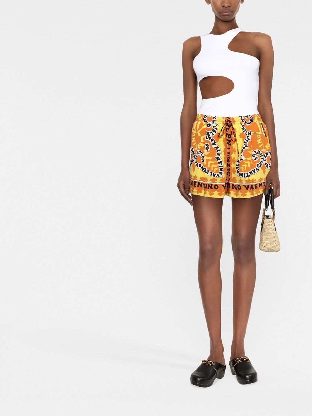 Valentino Garavani Zijden shorts - Oranje