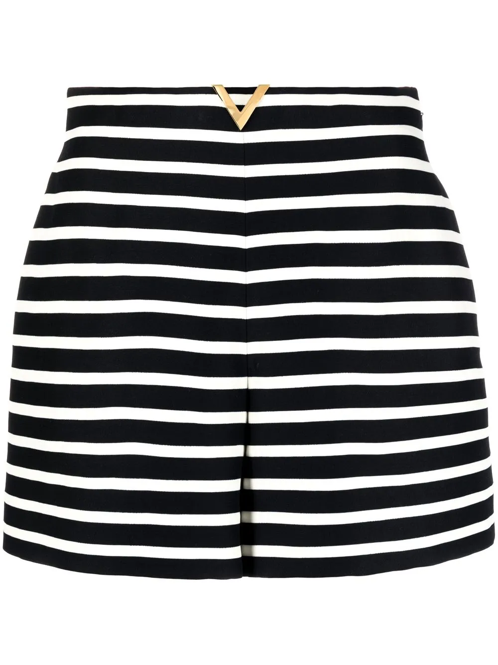 Valentino Striped V-logo Tailored Shorts In Blau