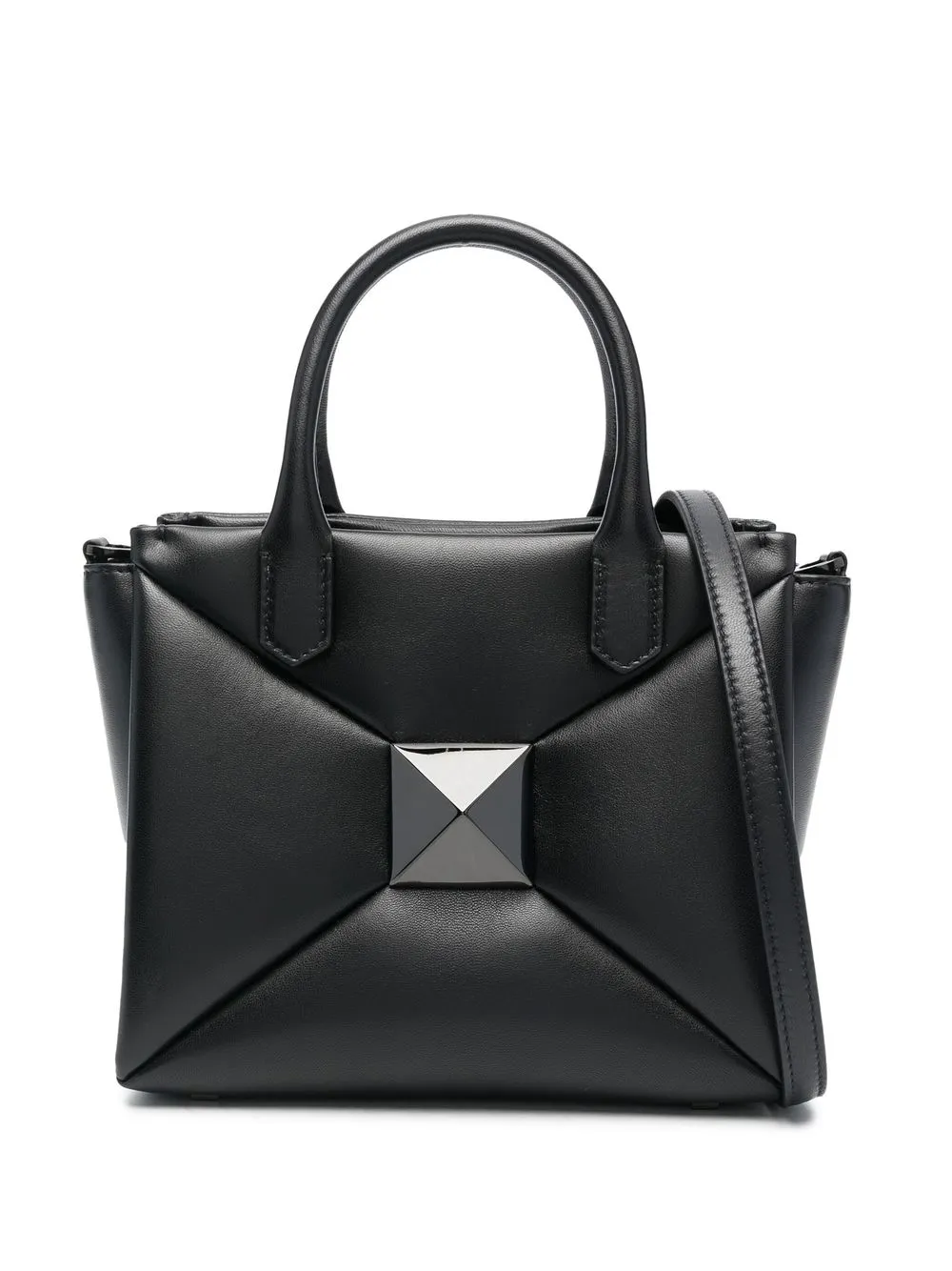 

Valentino Garavani One Stud calf leather tote bag - Black