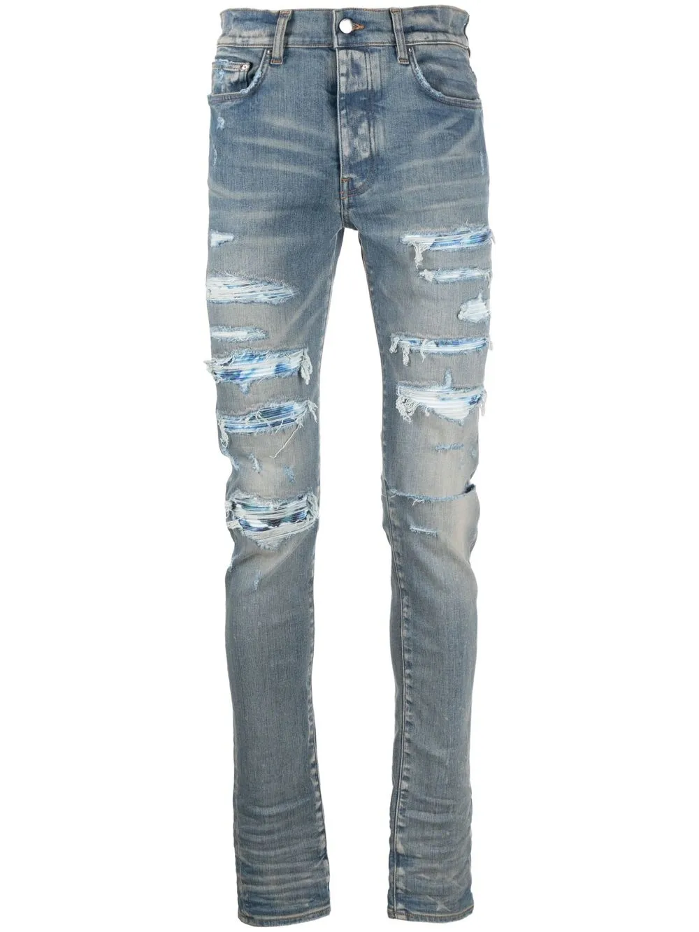 

AMIRI skinny jeans con efecto envejecido - Azul