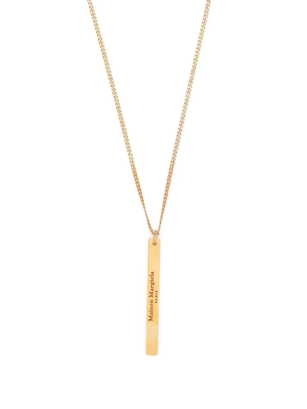 

Maison Margiela logo pendant necklace - Gold