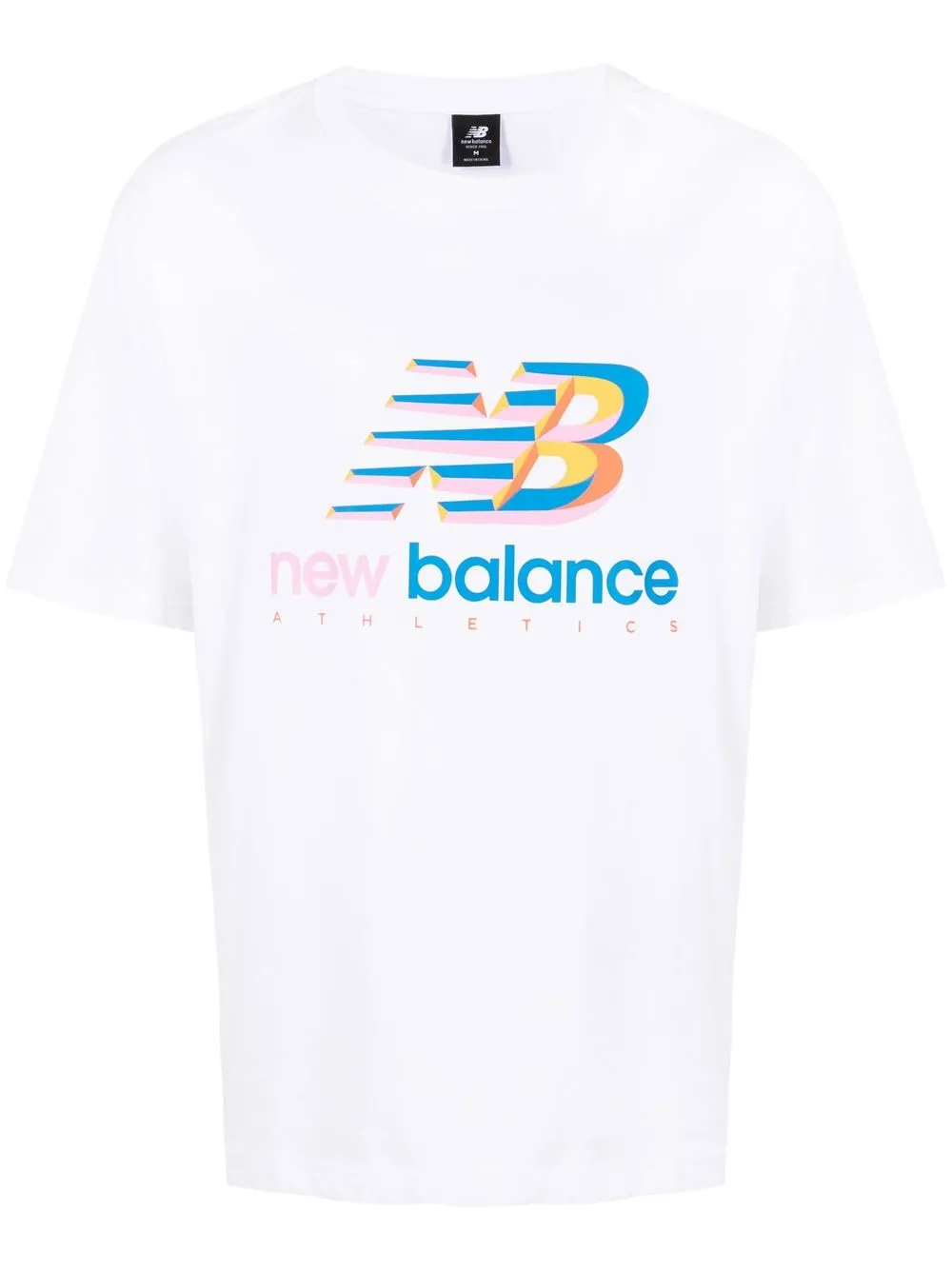 

New Balance playera con logo estampado - Blanco