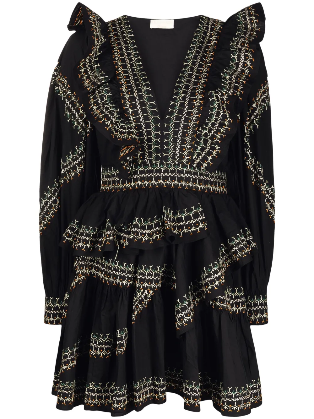 Ulla Johnson Anais Printed Dress In Black | ModeSens