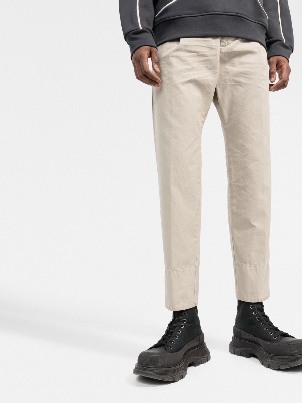 Shop Dsquared2 Straight-leg Chinos In Neutrals