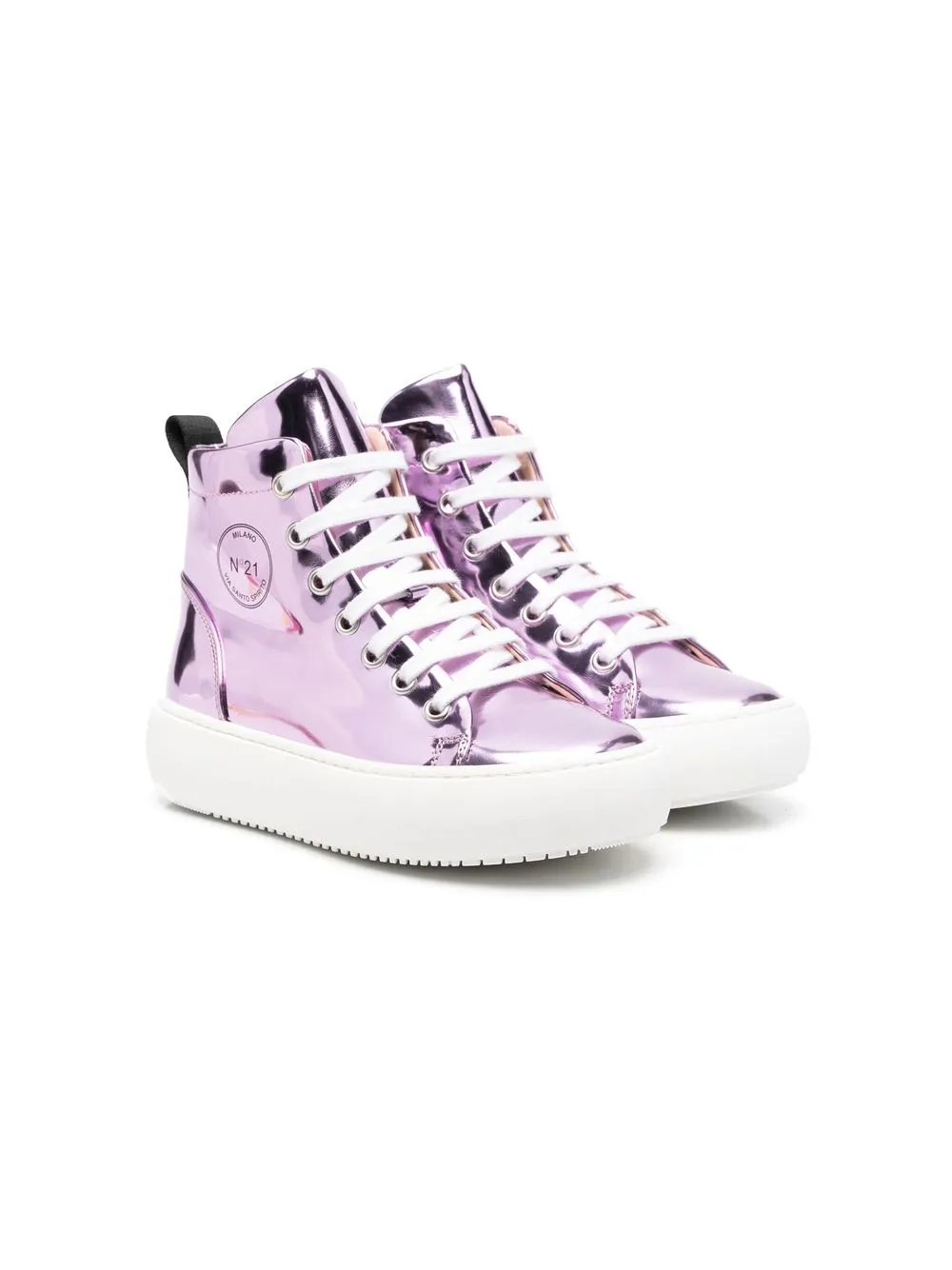 

Nº21 Kids logo detail high-top sneakers - Purple