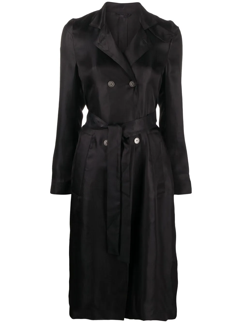 

SAPIO double-breasted long coat - Black