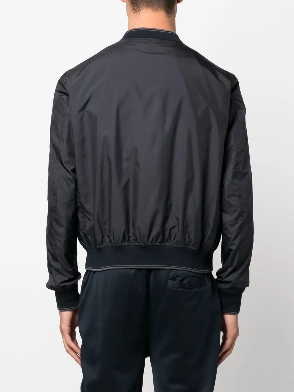 Corneliani Zip-up Bomber Jacket In Blue