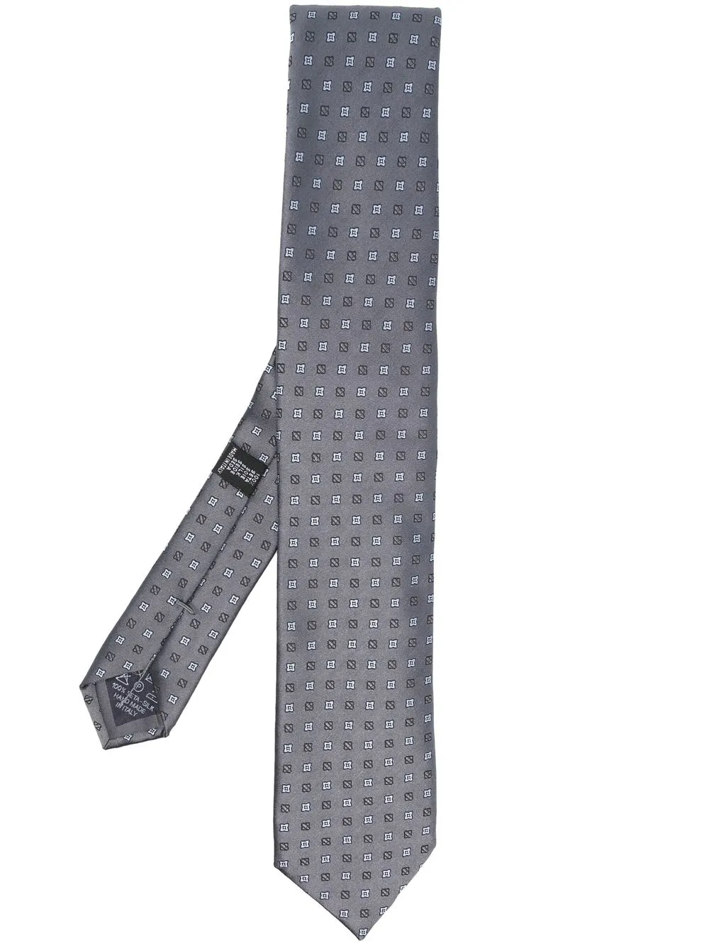 

Corneliani corbata de seda de sarga - Gris