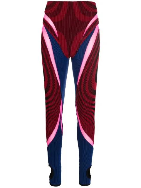 Paolina Russo panelled ribbed leggings