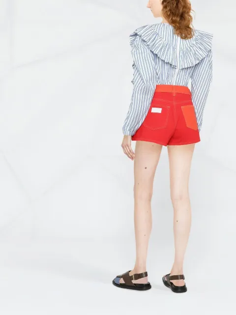 ganni shorts denim