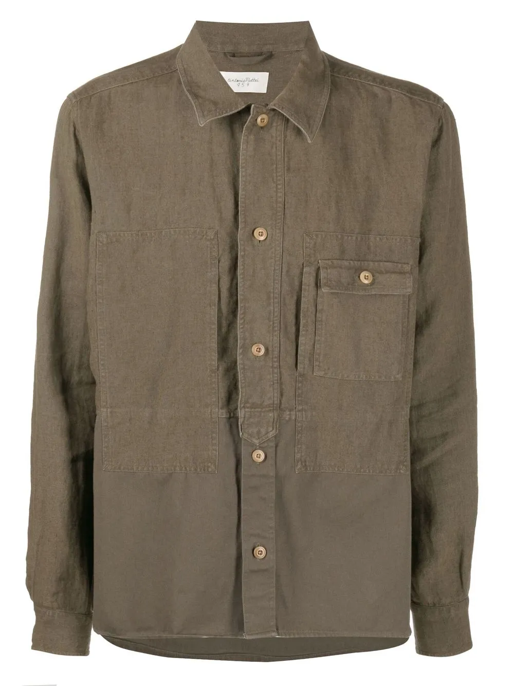 

Tintoria Mattei long-sleeve linen shirt - Green