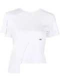 HELIOT EMIL embroidered-logo detail T-shirt - White