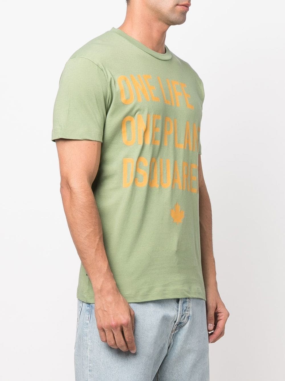 Shop Dsquared2 'one Life One Planet' T-shirt In Grün