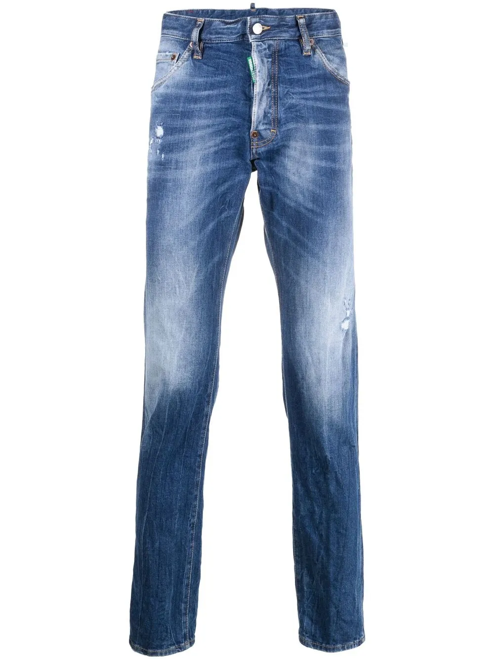 

Dsquared2 whiskering effect slim-leg jeans - Blue