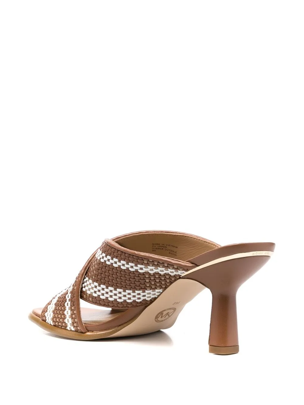 Michael Kors striped mule sandals Brown