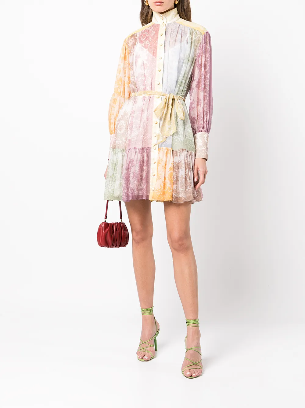 ZIMMERMANN Blousejurk met colourblocking - Veelkleurig