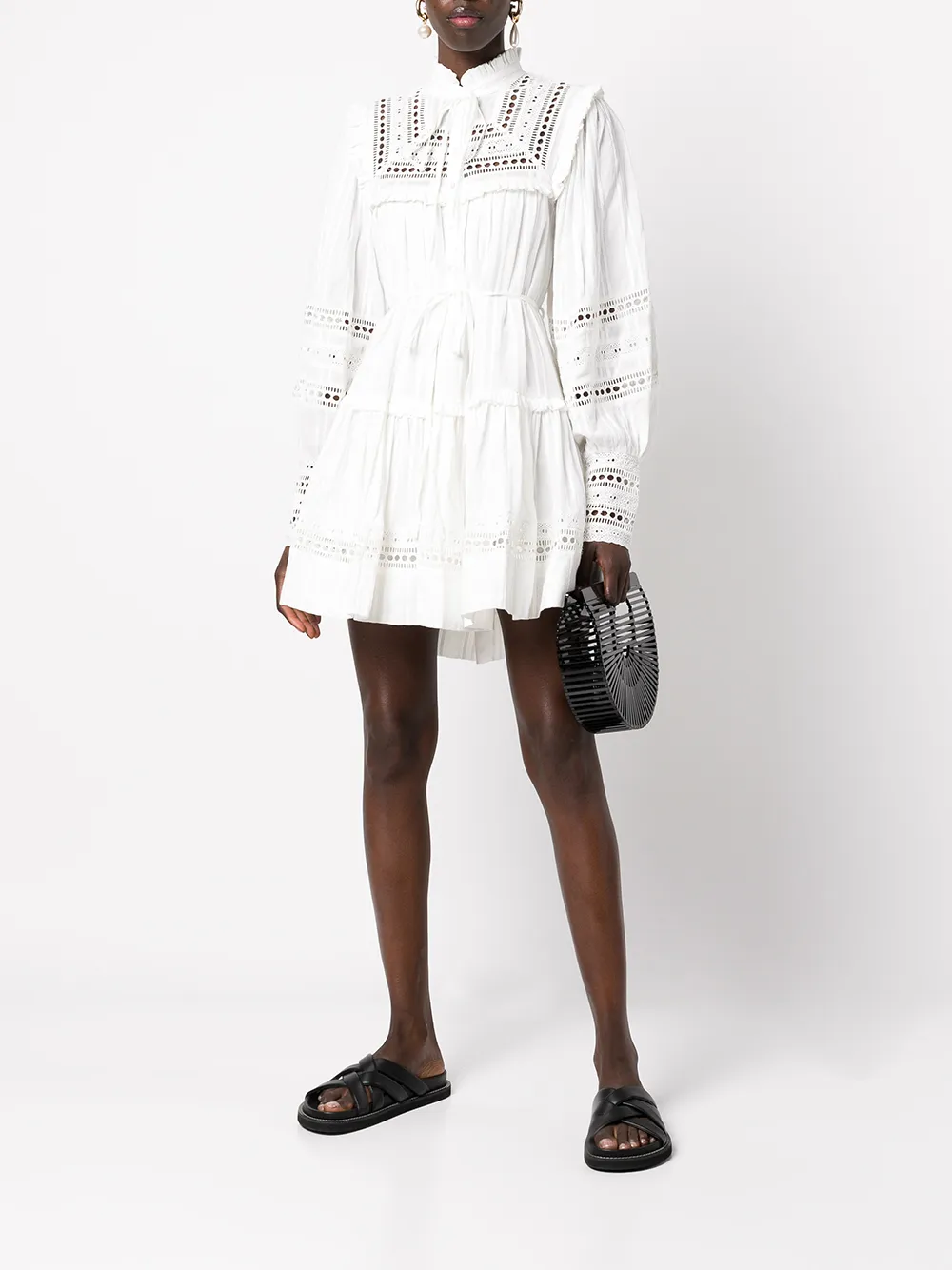 Shona Joy Lucia puff sleeve Mini Dress Farfetch
