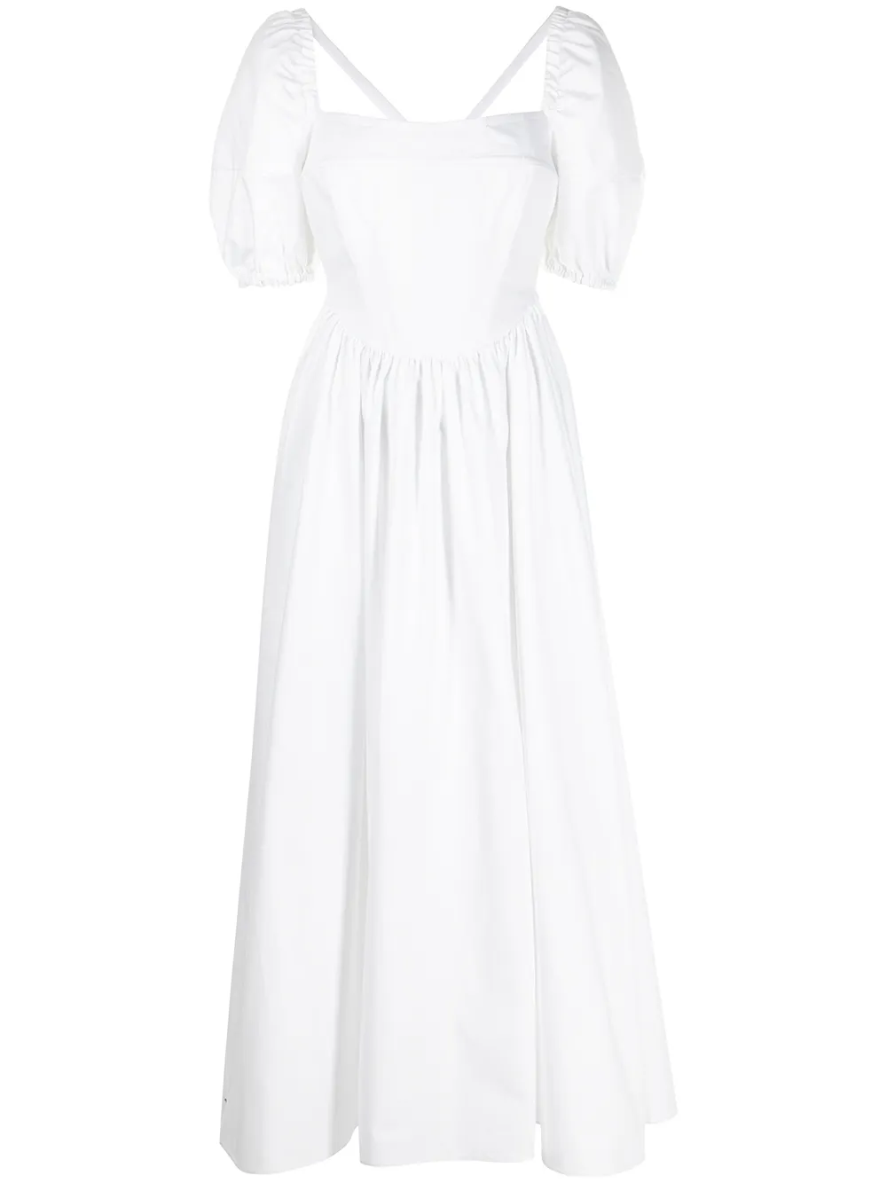 

Rosetta Getty backless corset midi dress - White