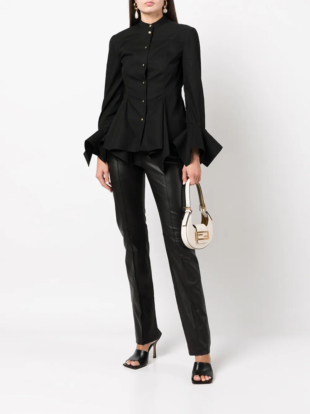 Rosetta Getty T-shirt met afwerking - Zwart
