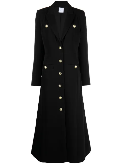 peak lapel maxi coat