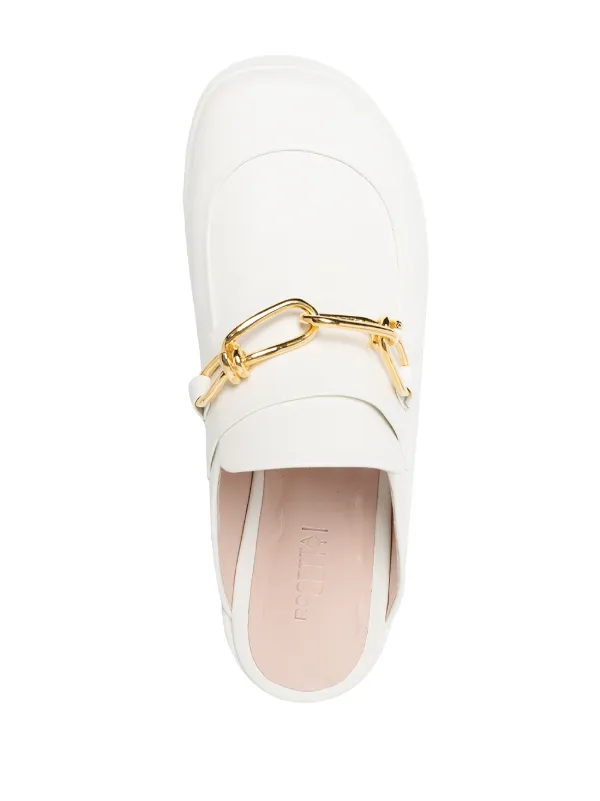 【未使用に近い】ROSETTA GETTY ローファー Rosetta Getty Platform Clog Loafers | White | FARFETCH