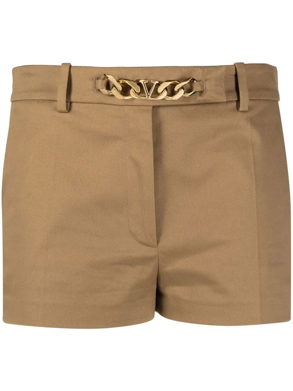 

Valentino VLogo chain mini shorts - Neutrals