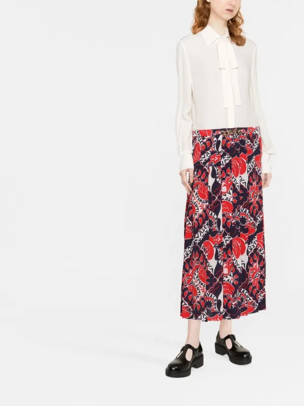 Valentino Garavani Silk logo-print Dress | White | FARFETCH GE