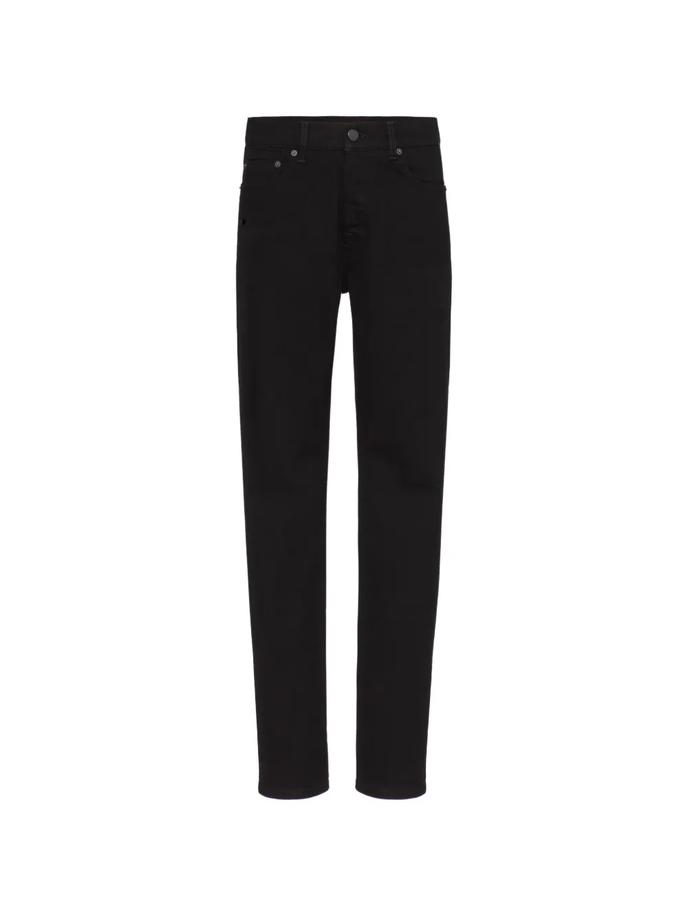 Valentino Garavani Valentino Garavani Dunkle Slim-Fit-Jeans - Schwarz aus Kalbsleder/Baumwolle/Baumwolle/Polyester/Elastan in Schwarz