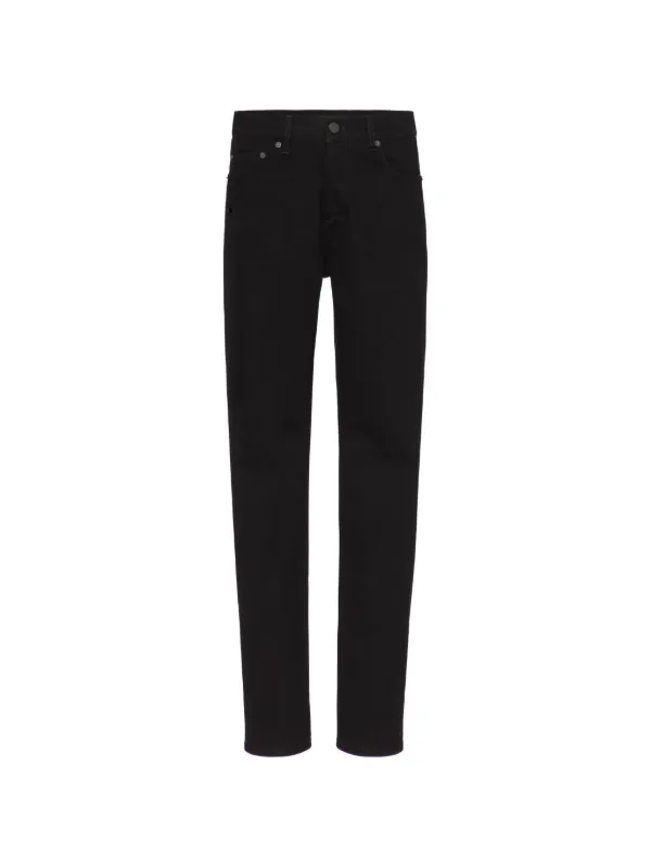 Valentino Garavani Dark-wash Slim-fit Jeans in Black