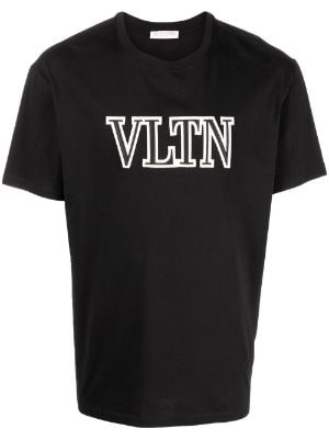 ヴァレンティノ　メンズ　シルバーエンボスロゴ　Tシャツ　VALENTINO