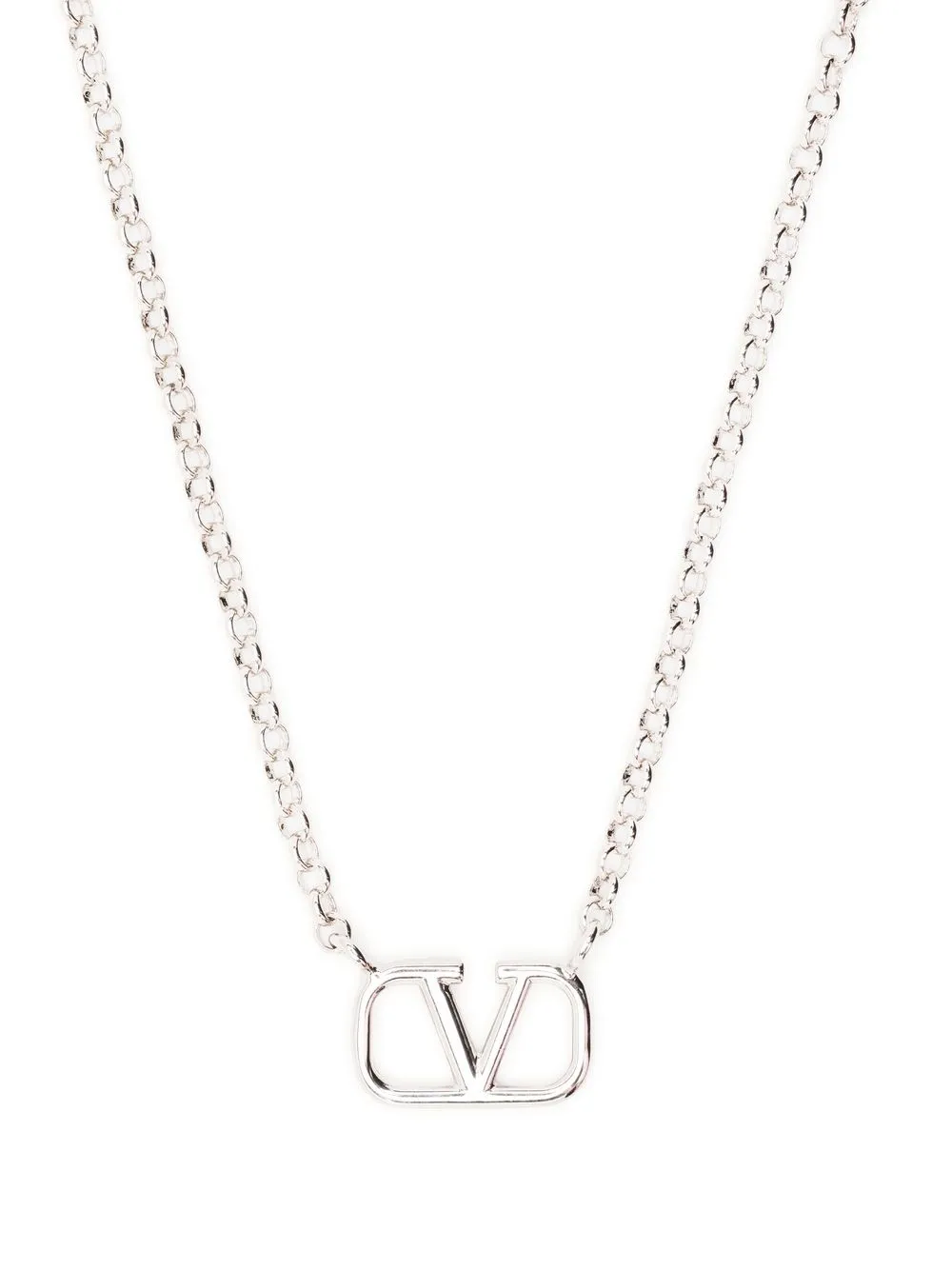 

Valentino Garavani collar con dije del logo - Plateado