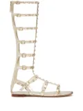 Valentino Garavani Rockstud metallic gladiator sandals - Neutrals