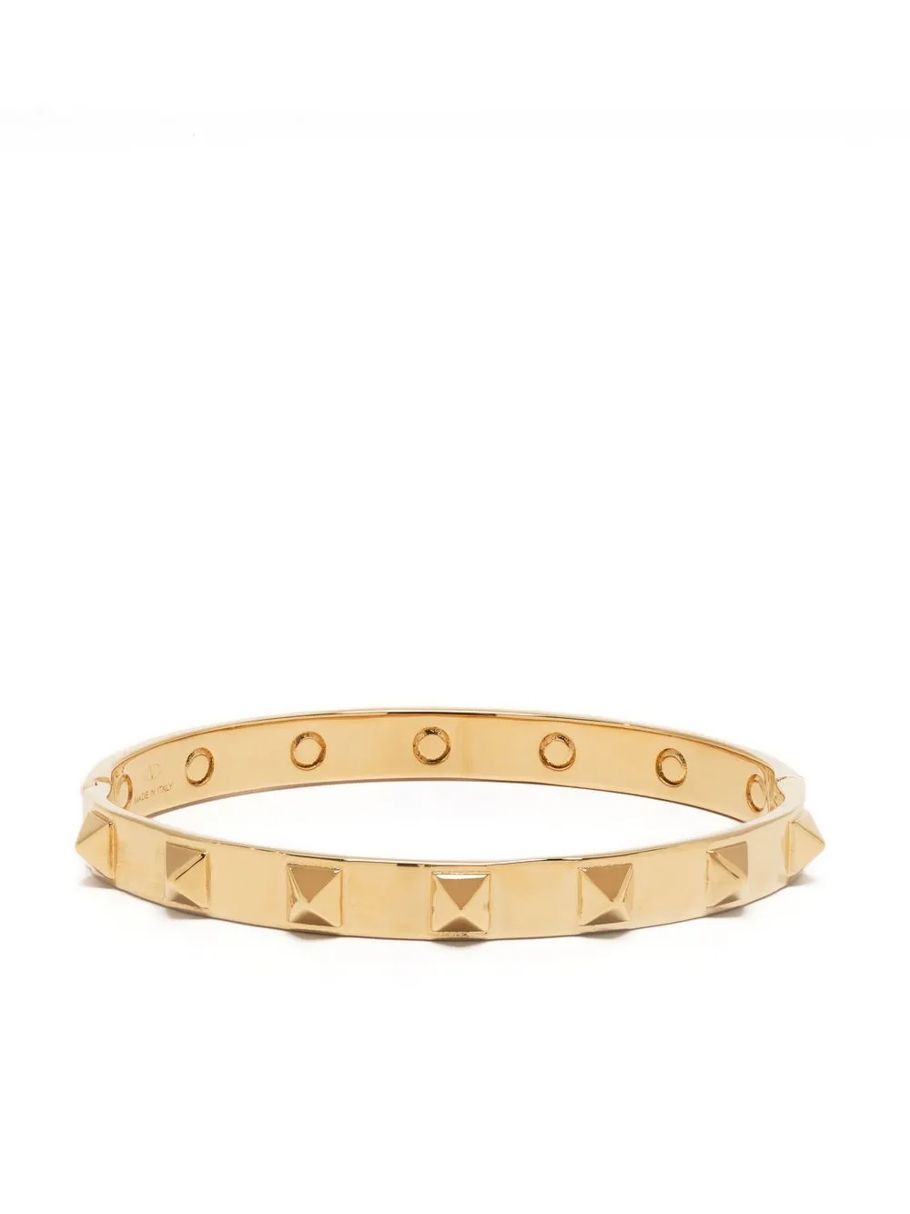 

Valentino Garavani brazalete con aplique de Rockstud - Dorado