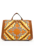 Valentino Garavani VLogo bandana-print tote bag - Orange