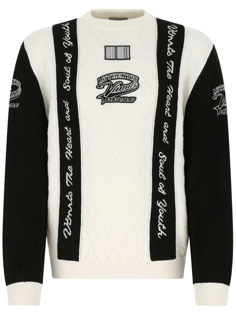 VETEMENTS Sweater met geborduurd logo Wit