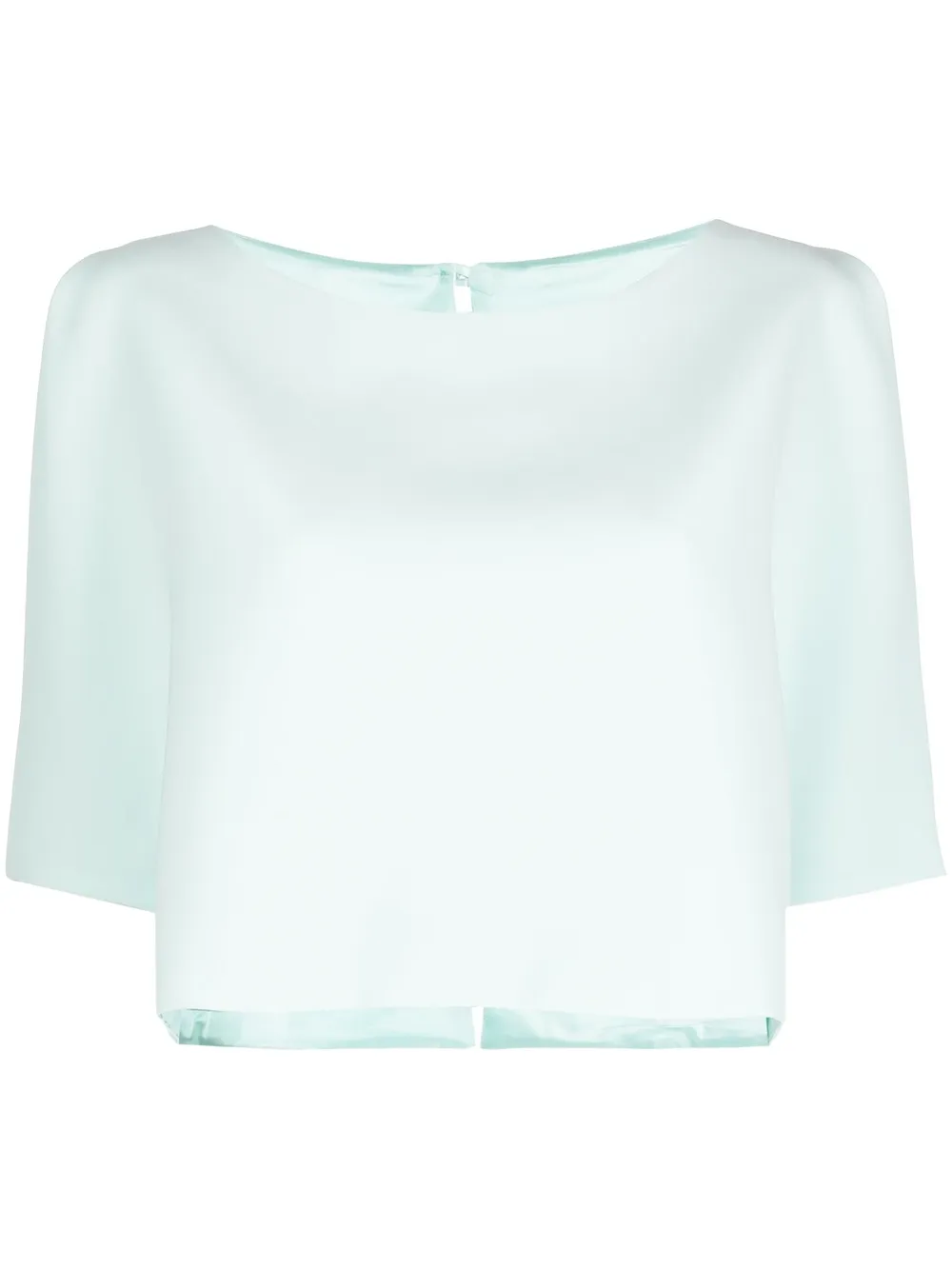 

Fely Campo blusa de seda manga corta - Azul