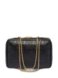 Miu Miu embossed logo leather top-handle bag - Black