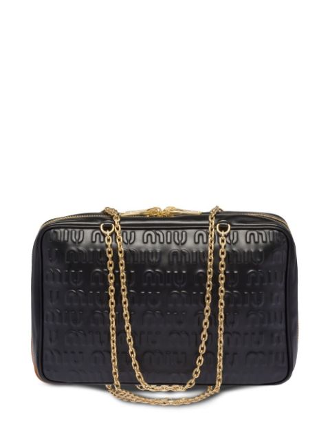 Miu Miu embossed logo leather top-handle bag  WOMEN