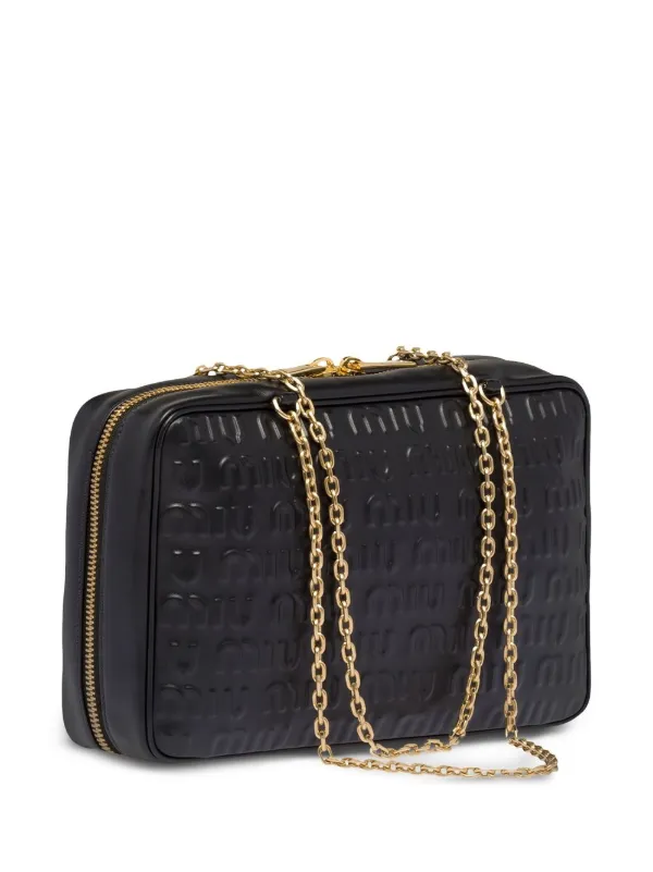 【25SS NEW】MiuMiu_women / ミディアム レザー バッグ /Black 25SS NEW】MiuMiu_women / ミディアム レザー バッグ /Black