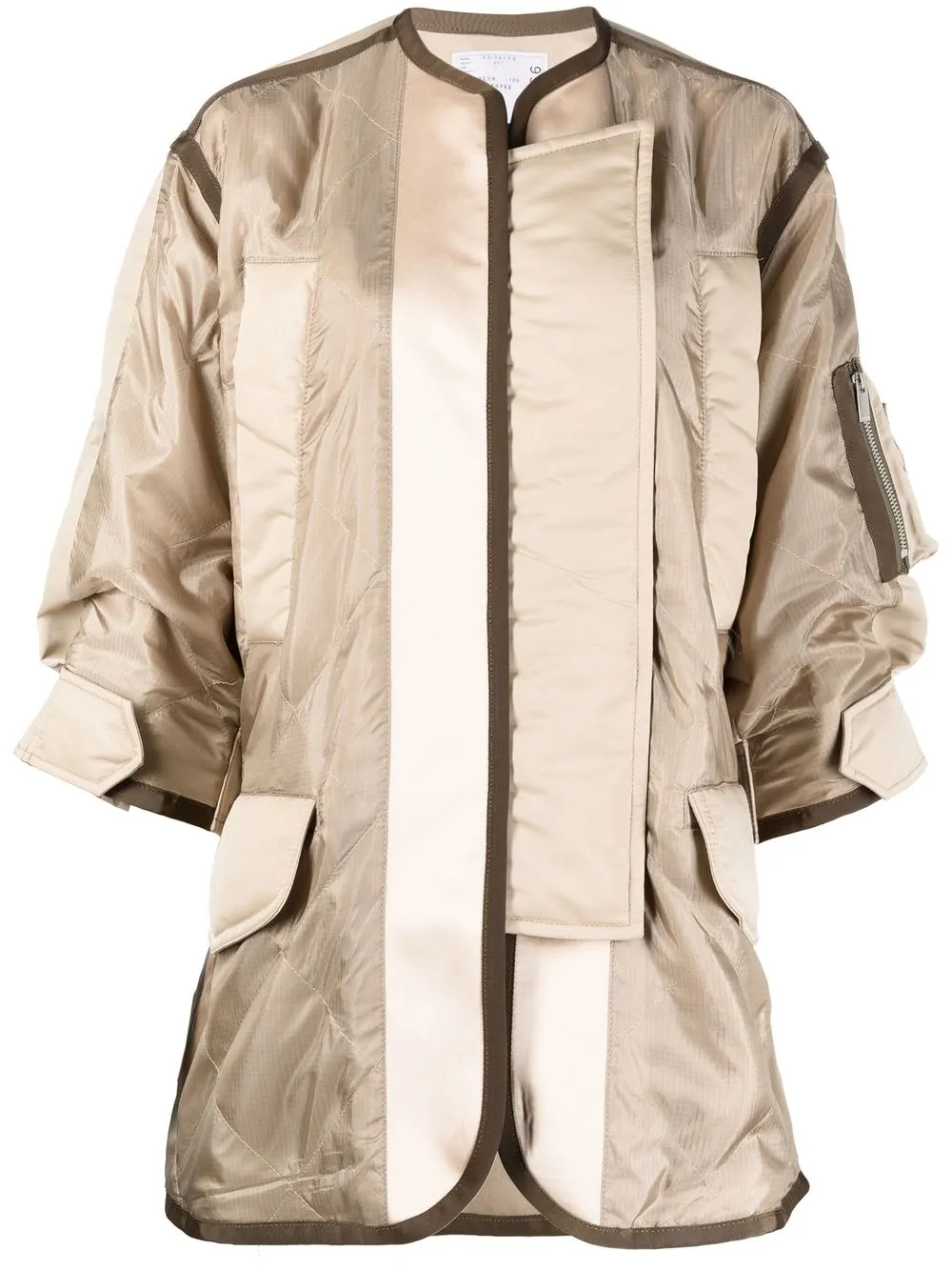 

sacai flap-pocket round-neck jacket - Neutrals