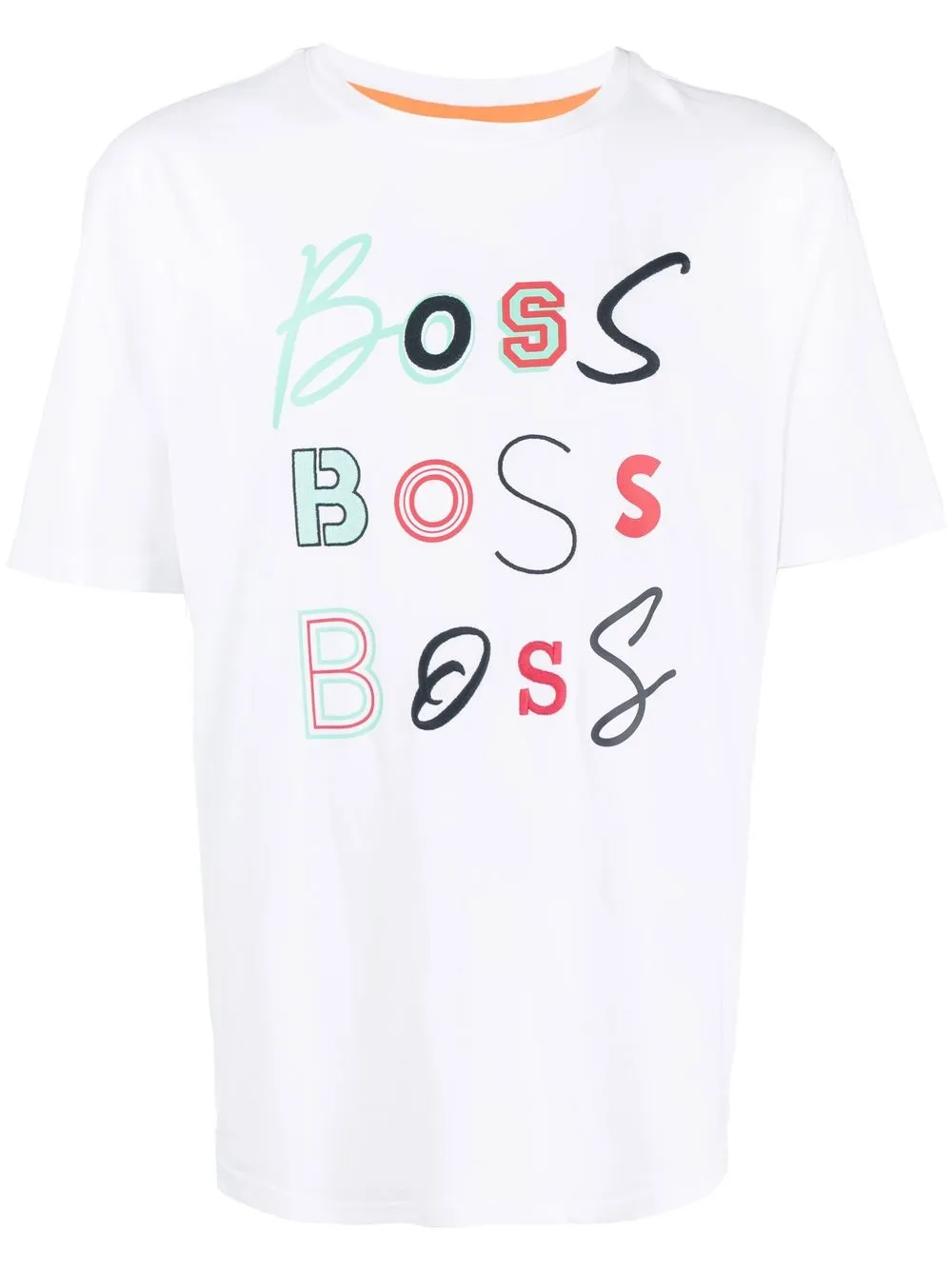 

BOSS playera con logo estampado - Blanco