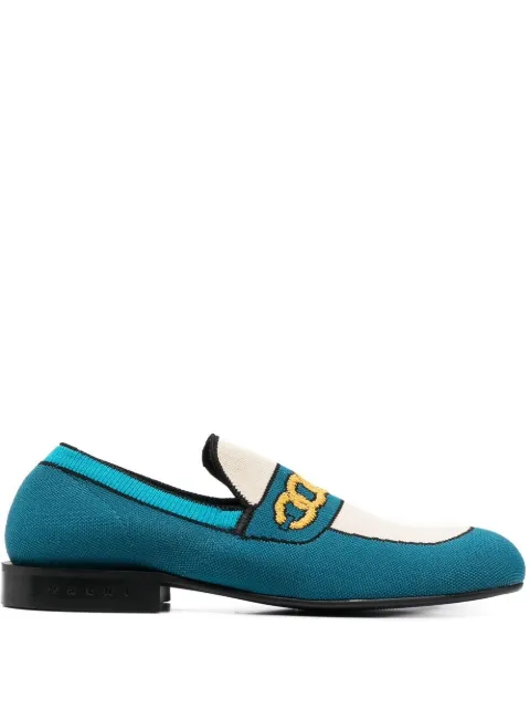 Marni almond-toe knitted loafers