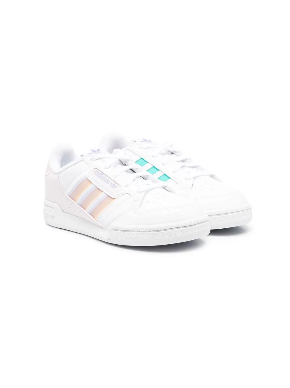 

adidas Kids tenis bajos con rayas laterales - Blanco