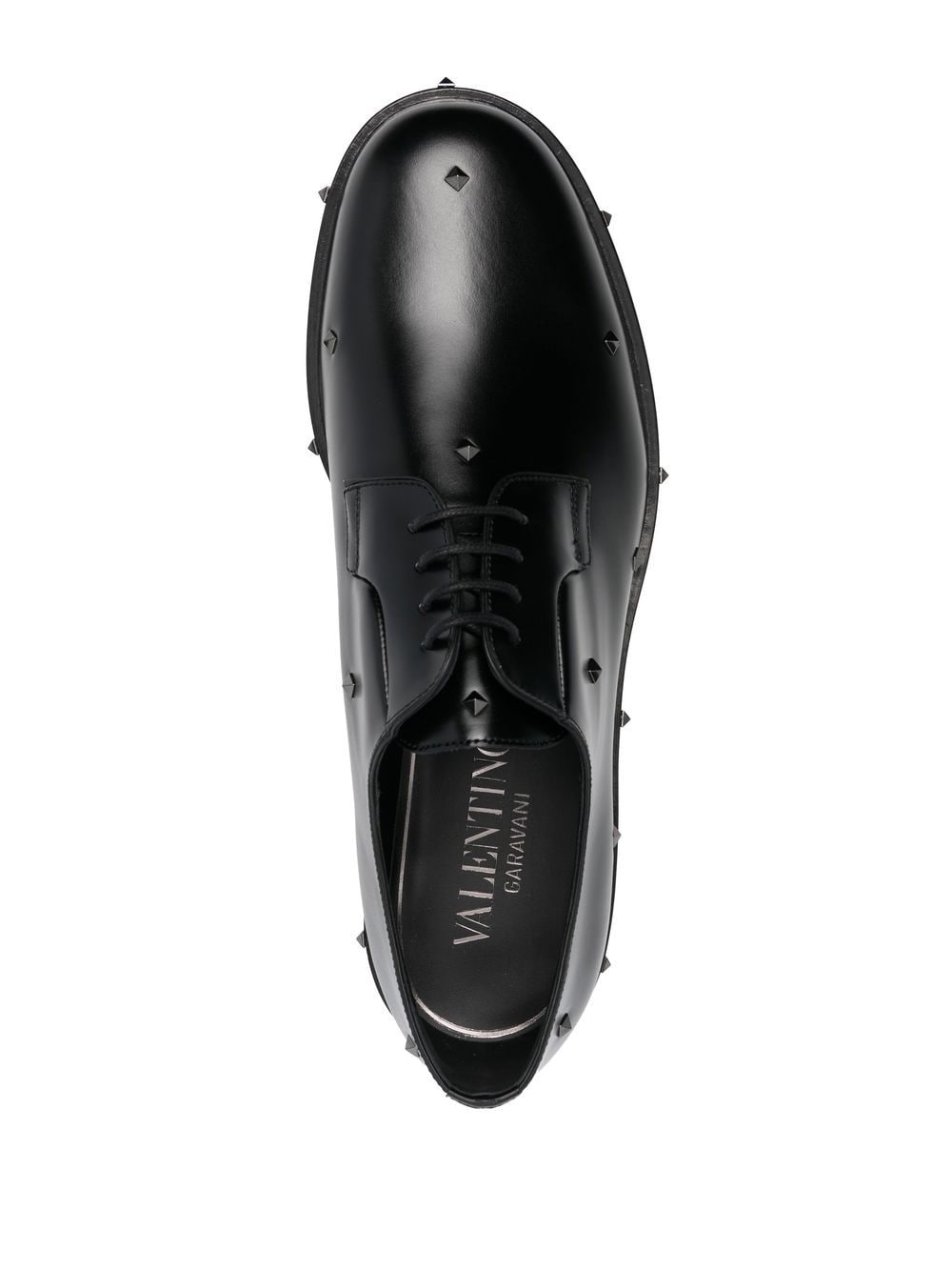 Shop Valentino Aristopunk Rockstud Derby Shoes In Black