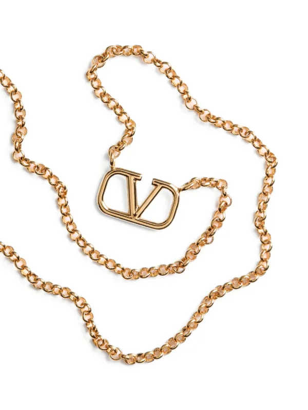 VALENTINO GARAVANI ゴールドネックレス Vロゴ シグネチャー メタル ネックレス for メンズ インチ
