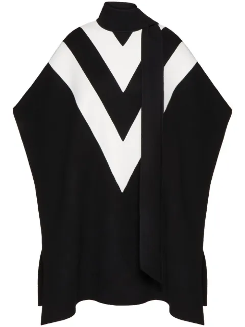 Valentino Garavani VLogo scarf-detail cape