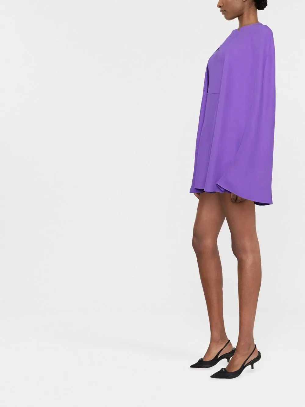  Valentino Garavani Midikleid Aus Seide   Violett 