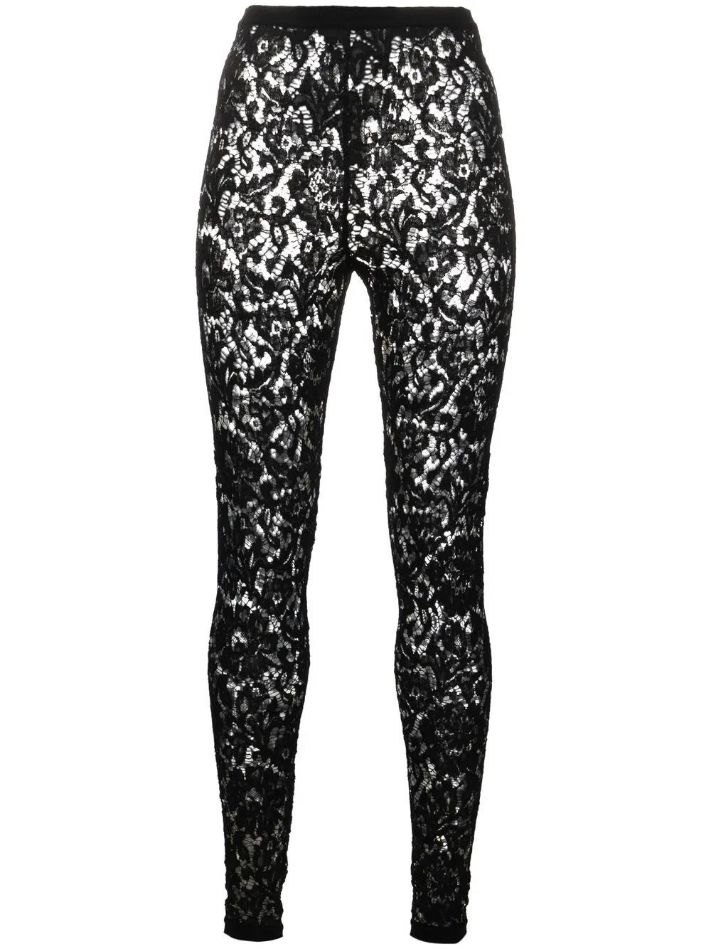 

Valentino leggins con encaje stretch - Negro