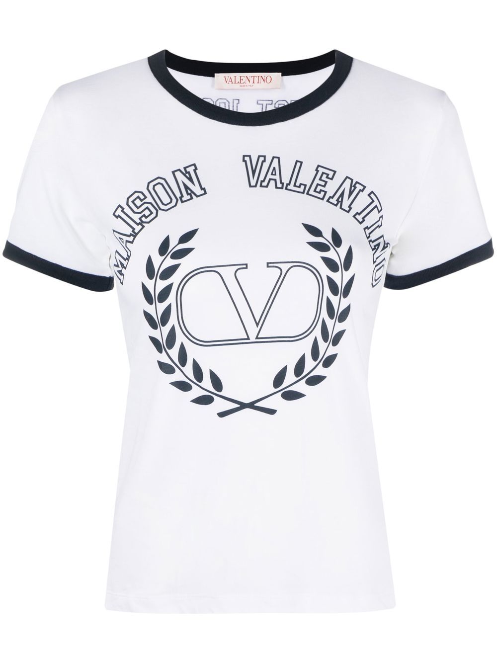 

Valentino playera con logo estampado - Blanco