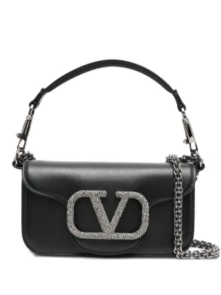 Valentino Vロゴ ショルダーバッグ ブラック VALENTINO(ヴァレンティノ) Vロゴ ショルダーバッグ クロス